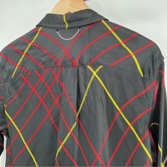 Rag and Bone Silk windowpane Edith Plaid blouse Size medium Tunic - Picture 12 of 16